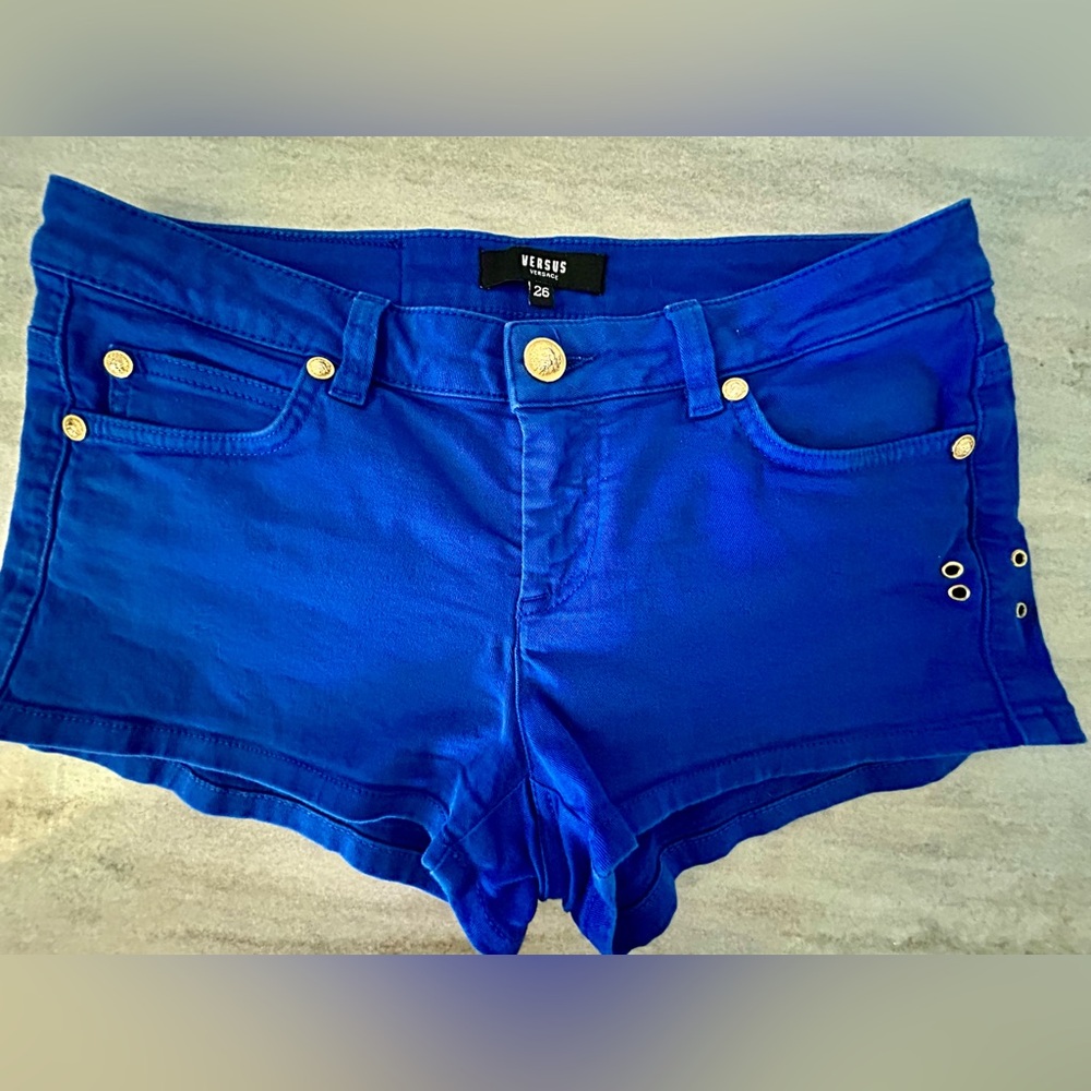 Versus Versace Women's Vibrant Blue Jean Shorts